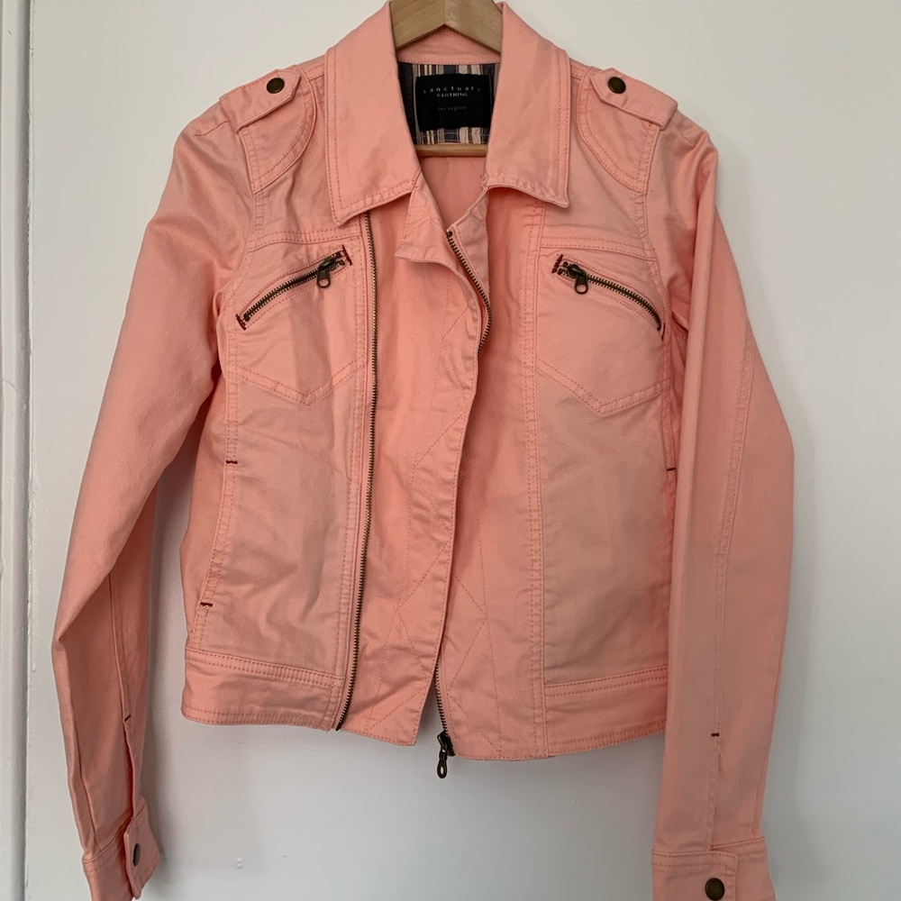 Sanctuary Denim Moto Jacket Size S